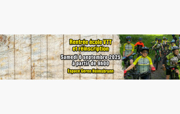 Reprise école VTT le 6 Septembre 2025